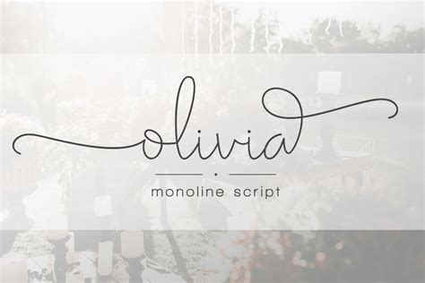 Olivia - Elegant Monoline Script (119585) | Script | Font Bundles ...