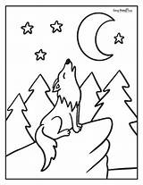 Howling Wolves Coloring Pages sketch template