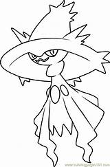 Mismagius Pokemon Coloring Page  Free Pokémon Pages sketch template