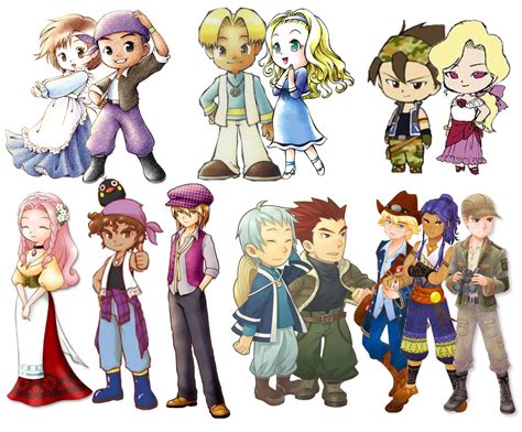 a very cluttered collage of my favorite bachelors/bachelorettes! : r/harvestmoon