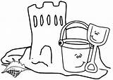Shovel And Pail On The Beach Coloring Page  Free Printable Pages sketch template