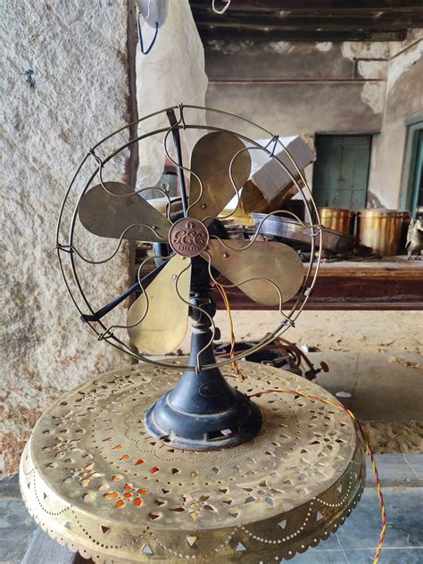 Vintage brass G and C England table fan in running condition - Unique ...