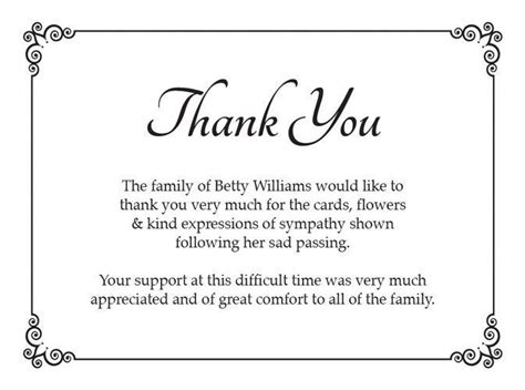 funeral thank you card ideas - Google Search | Funeral thank you cards, Funeral thank you notes ...