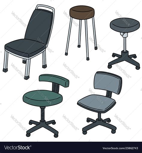 Set of chair Royalty Free Vector Image - VectorStock