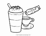 Blended Coffee And Espresso Coloring Page sketch template
