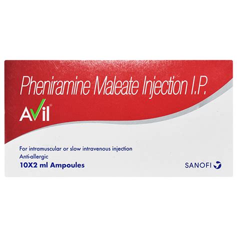 Avil Injection 10X2ml - Price, Uses, Side Effects, and Substitutes | Netmeds