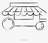 Food Cart Coloring Page HD Png Download  Kindpng sketch template