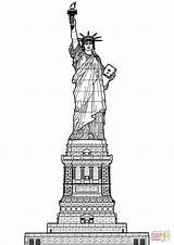 Dibujo De Estatua La Libertad Nueva York Para Colorear  Dibujos sketch template