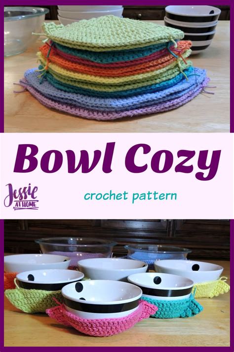 Crochet Bowl Cozy for Hot Bowls | I’ve been making lots of soup lately and microwaving leftovers ...