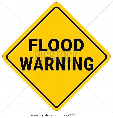 Warning Sign Flood Vector & Photo (Free Trial) | Bigstock