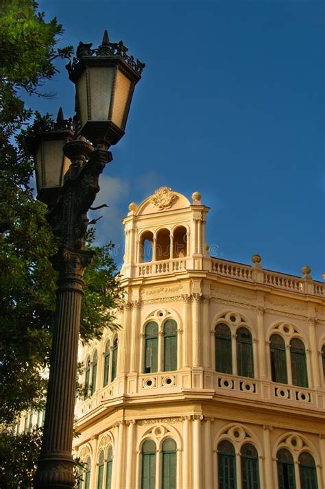 Colonial Architecture in Havana Stock Image - Image of exterior, blue ...