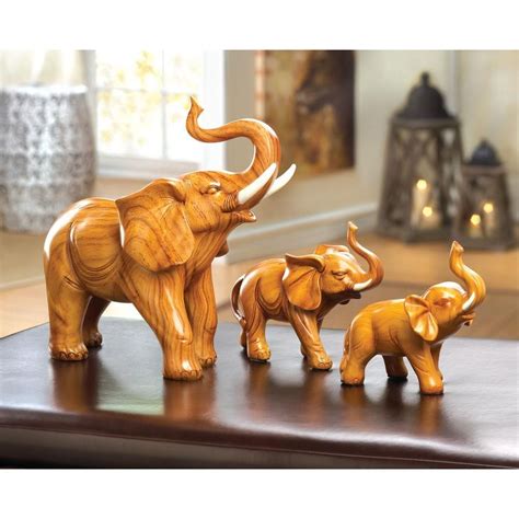 Lucky Elephant Figurine | Elephant figurines, Elephant carving, Lucky elephant