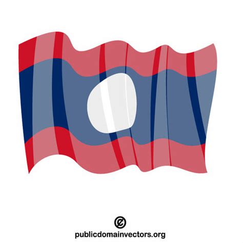 National flag of Laos | Public domain vectors