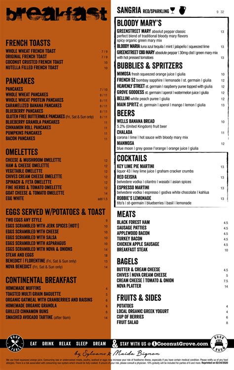 Greenstreet Cafe | Menu Breakfast