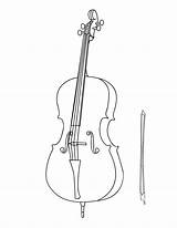 Cello Coloring Page sketch template