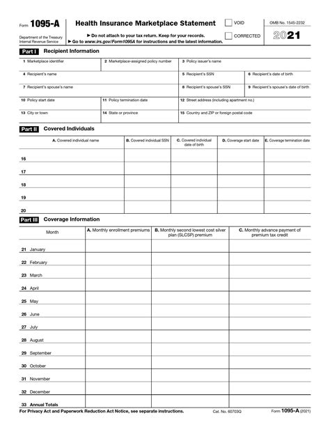 1095 Form 2023 - Printable Forms Free Online