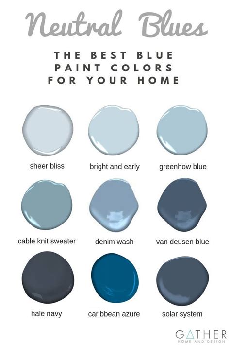 Neutral Blue Paint Colors To Create A Relaxing Home Environment - Paint Colors
