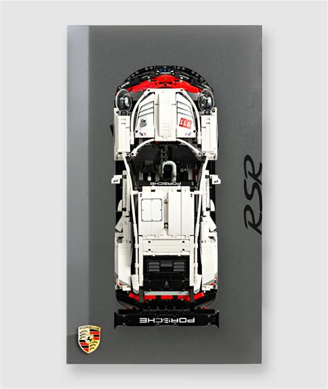 Wall mount display for LEGO® Technic 42096 Porsche 911 RSR "Pur Gris"