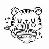 Noodles Coloring Page sketch template