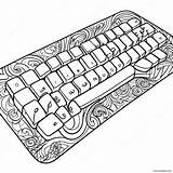 Colorful Keyboard With Musical Notes Coloring Page 61954 49030 sketch template