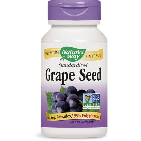 Nature's Way - Grape Seed Standardized Dietary Supplement - 60 Veggy Capsules 33674153529 | eBay