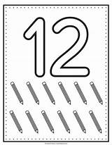 Number 12 Coloring Page sketch template