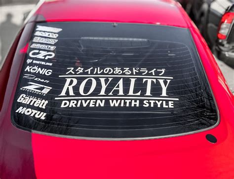 ROYALTY - JDM Vinyl Decal Banner | Street Racing Turbo Funny Car Window Sticker Drift Truck ...