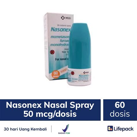 Nasonex Nasal Spray 50 mcg/dosis - 60 dosis - Obat Semprot Hidung | Lifepack.id