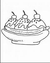 Ice Cream Sundae Coloring Page sketch template