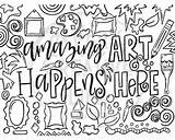 Amazing Art Coloring Page By AVeryCreativeLife Design Studio  TPT sketch template