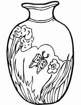 Vase Coloring Page sketch template