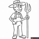 Farmer Coloring Page sketch template