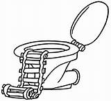 Toilet With A Ladder coloring Page  Free Printable Coloring Pages sketch template