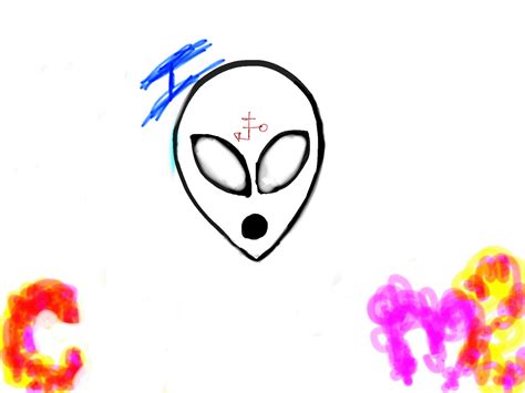 Cartoon Alien Drawing Ideas - How To Draw An Alien Really Easy Drawing Tutorial / Yjzt 9 5cm 13 5cm.