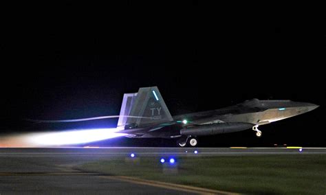 Magnificent F-22 Raptor Night Takeoff | AIIRSOURCE