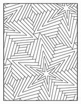 Coloring Page Geometric Floral Star Pattern 2950  Etsy sketch template