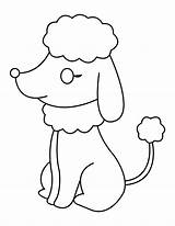 Poodle Coloring Pages Toy Clipart Drawing Printable French White  sketch template