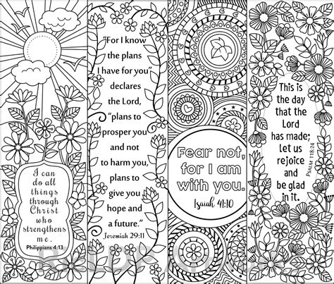 RicLDP Artworks: Eight Bible Verse Coloring Bookmarks