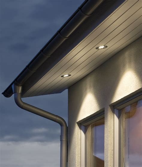 Recessed LED Soffit Light in Anodised Aluminium - IP44 | Outdoor recessed lighting, Craftsman ...