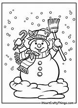 Snowman Free Coloring Pages sketch template