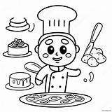 Chef Coloring Page 25141 20200 sketch template