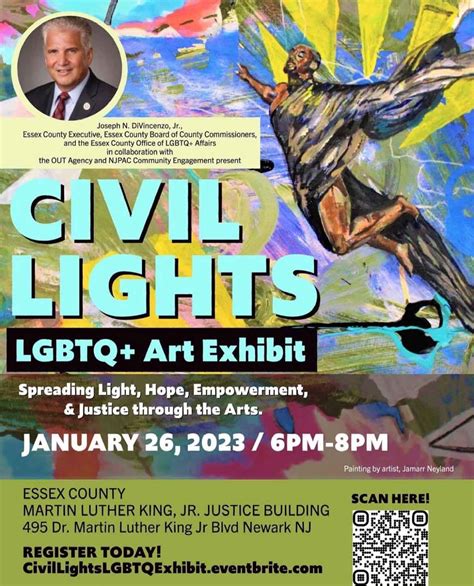 Civil Lights LGBTQ+ Art Exhibit at The Essex County Clerk's Office in Newark - Out In Jersey