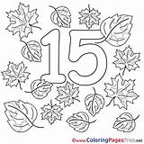 The Number 15 Coloring Pages sketch template