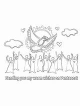 Pentecost coloring page  Free Printable sketch template