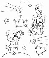 Twinkle Little Star Coloring Page For Children  Free sketch template