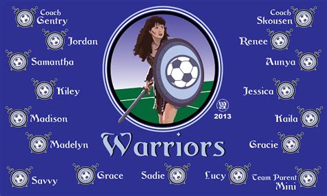 B1240 Warriors 3x5 Banner-B1240