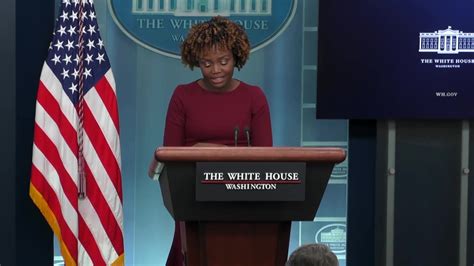 White House press secretary Karine Jean-Pierre is holding briefing ...