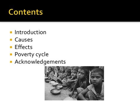 Causes and Effects of Poverty