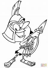 Cartoon Roman Legionary Soldier coloring Page  Free Printable Coloring sketch template