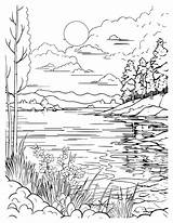 Lakeside Retreat Coloring Pages  Serenity Awaits sketch template